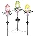 Collections Etc Solar Easter Egg Stakes - Set of 3