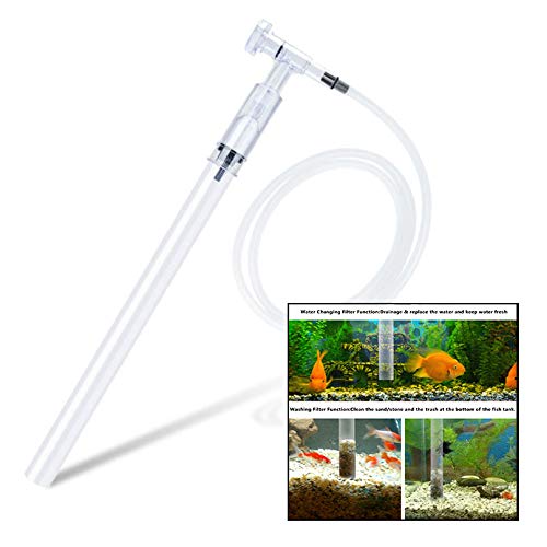 Xrten Portable Aquarium Water Exchanger, Gravel Filter Pump Siphon Fish Tank Cleaner Kit