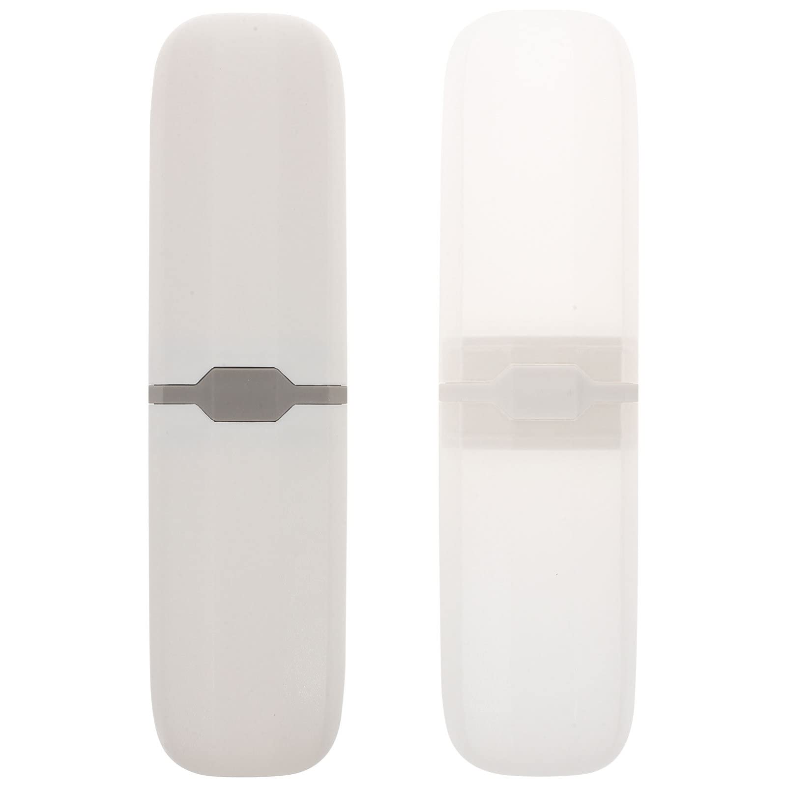 SUPVOX Eco-Friendly Toothbrush Travel Case Portable Storage Box for Men and Women Clear and White Perfect for Outdoor Use