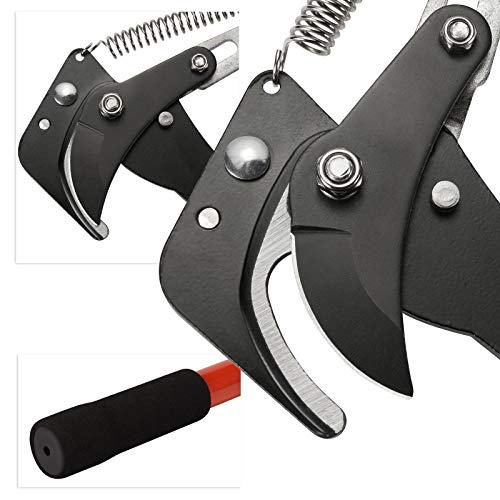 Deuba® Teleskop Astsäge 2in1 Nylon Seilzug max. Arbeitshöhe 4 Meter Astschere Baumsäge Gartensäge Baumschere – Bild 8