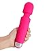 London Luxury BRRC304 Powerful Wand Personal Cordless Massager, 20 Modes and 8 Speed Patterns, USB Rechargeable Pink