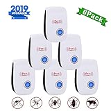 Boodou Ultrasonic P e s t Repellent, 2019 Newest Electronic P e s t Control Ultrasonic Repellent Indoor Plug and Play for Garden, Bedroom, Kitchen, Living Room give You a Comfortable Life (6 Packs)