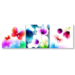 signwin-3 Piece Canvas Wall Art-Romantic Flower-Canvas Prints Home...