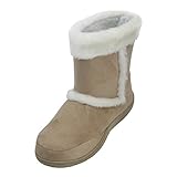Gohom Women's Indoor High Top Slipper Boots