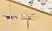 Sterling Silver Brushed Birds Stud Earrings