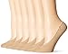 Peds Women's Lightweight Low Cut No Show Socks, Multipairs, Nude (6-Pairs), Shoe Size: 5-10