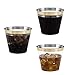 100 Gold Rimmed Clear Hard Plastic Cups | 9 oz. Fancy Disposable Tumblers (100-Pack) by Bloomingoods