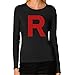 TeeStars Women's - Rocket Inspired Long Sleeve T-Shirt Medium Black