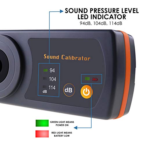 Sound Level Calibrator, Decibel Meter Calibrator 94dB & 104dB & 114dB