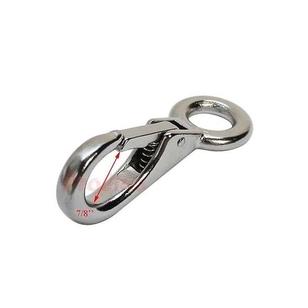 5-Pc-34-Stainless-Steel-Fixed-Eye-Boat-Snap-Hook-Marine-Grade-316-Size-2