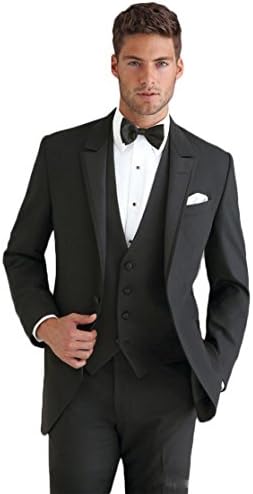 Aokaixin Men's Slim Fit 3pc Suit Set Groomsman Tuxedo Best Men Wedding Suit (XXXXXL)
