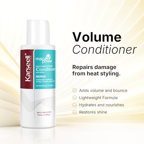 Karseell Travel Shampoo and Conditioner Set With Collagen Hair Mask, 3 Piece Carry On Vacation Kit, 70 Ml 70 Ml 100 Ml