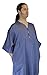 Moroccan Men Caftan Handmade Gandoura Cotton Blend Delicate Soft Comfortable Blue Denim