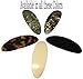 French Amie Fine Oval Medium Celluloid Handmade Onyx Silver Grey Automatic Hair Clip Barrette (Onyx Silver Grey)