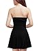 Allegra K Women's Strapless Exposed Zipper Front Tube Mini Party A-Line Dress Black Large