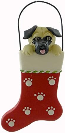 Personalized Ornaments PUG Resin Dog Christmas Stocking WW2476