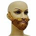 OULII Party Fake Mustaches Funny Beards Whisker Festival Supplies Halloween Costume (Brown)