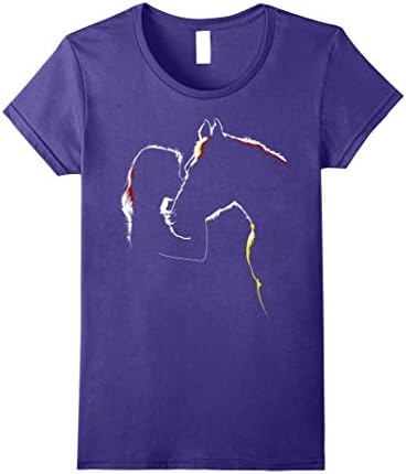 Womens Horse Shirt for Girls - Gifts For Horse Riders Small Purple