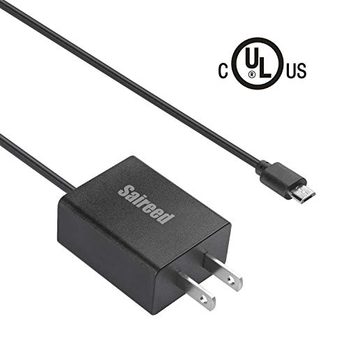 Saireed Relacement Charger for Kindle Paperwhite,UL AC Charger for Amazon Kindle Paperwhite E-Reader Model DP75SDI EY21 PQ948KJ Oasis w/ 5 Foot Built-in Power Cord Cable