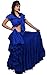 Wevez Women’s 40 Inch Cotton Full Circle Elastic Waist tribal fusion Belly Dance A Line Plus Size Maxi Skirt(Royal Blue)