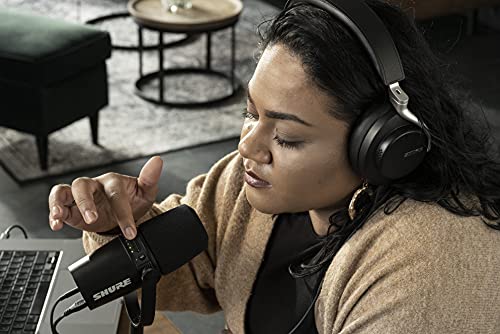 thumbnail image 2 of Shure MV7 USB/XLR Microphone For Podcasting & Streaming - Built-in Touch Controls, Headphone Output, TeamSpeak Certified 2 of 12