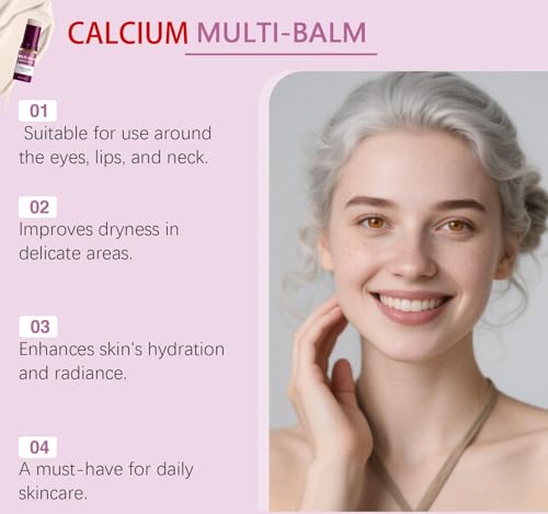LBOYLOVE® 2 Pcs Calcium Multi Balm, Calcium Volume Multi Balm – Korean Collagen Moisturizing Stick for Anti-Aging, Hydrating & Firming Treatment with Vitamin E – Suitable for Eyes, Face, Neck