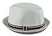 How D Hats Men's Fedora Cuban Style Upturn Short Brim Hat (L/XL) 23 in / 7 3/8 / 59Cm White
