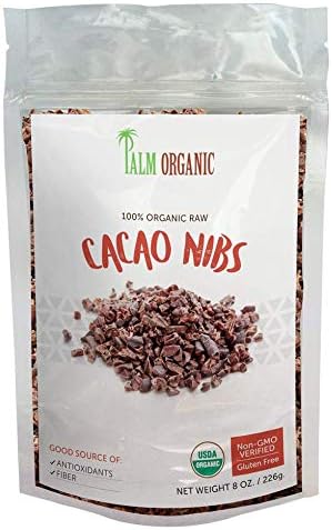 Organic Raw Cacao Nibs, 8 oz, Unsweetend