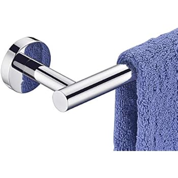 Hoooh 24-Inch Bathroom Single Towel Bar SUS 304 Stainless Steel Towel Holder Rack Wall Mount Polished Finish, A100L60-CH