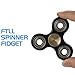FTLL Spinner Fidget Toy for ADHD, Stress and Anxiety Relief - EDC Office Toy, Super Fast Spins - Customized Si3N4 Hybrid Ceramic Center, Injection Molded (Non-3D)