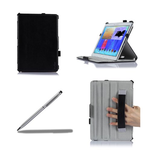 ProCase Samsung Galaxy Note 10.1 2014 Edition Case with bonus stylus pen - Slim Fit Hard Folio Cover for Samsung Galaxy Note 10.1 inch (2014 Edition) Tablet SM-P600 / P601 (Black)