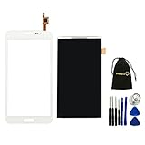 Mencia LCD Display Digitizer Ribbon Screen Replacement + Touch Digitizer Glass Lens Screen Replacement For Samsung Galaxy Mega 2 SM-G750 G750F G750A G750H With Opening Tools(White)