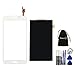 Mencia LCD Display Digitizer Ribbon Screen Replacement + Touch Digitizer Glass Lens Screen Replacement For Samsung Galaxy Mega 2 SM-G750 G750F G750A G750H With Opening Tools(White)
