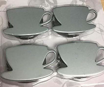 THE TABLECLOTH COMPANY 4 Stück Magnetverschluss Metall Tee Tasse Tischdecke Gewichte