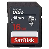SanDisk Ultra 16GB SDHC UHS-I Class 10 48MB/s Memory Card