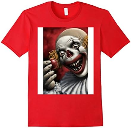 Men's Scary Freaky Creepy Horror Zombie Clown Shirt 2XL Red
