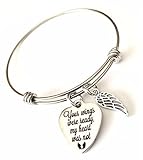 Memorial Jewelry, Your Wings Were Ready My Heart Was Not Expandable Bangle Bracelet
