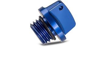 VUOZIP M20 x 2.5 Universal Motorcycle Engine Oil Filler Cap Screw Cover Plug Gray with O-ring Valve Oil Cap Transmission Tank Cover (Blue)