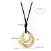 HONGYE Brushed Pendant Necklace for Men for Women (Silver)