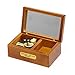 Youtang 18 Note Wind-up Wooden Musical Box with Mirror, Gold Musical Movement, Model M33 (Wood,Melody:Lilium from Elfen Lied)