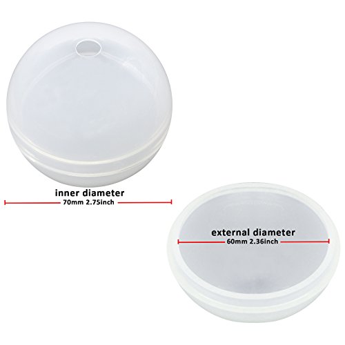 Funshowcase Ball Orb Sphere Paperweight Silicone Mold for Polymer Clay, Crafting, Resin Epoxy, Jewelry Making 2-Bundle