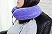 Aeris Purple Travel Pillow for Airplanes and Cars – Memory Foam Neck Pillow with Sleep Mask, Earplugs, Carry Bag, and Washable Velour Cover
