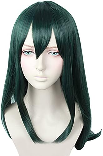 Tsuyu Cosplay Wig Cosplay Hero Academia Green Long Straight Hair Costume Accessories