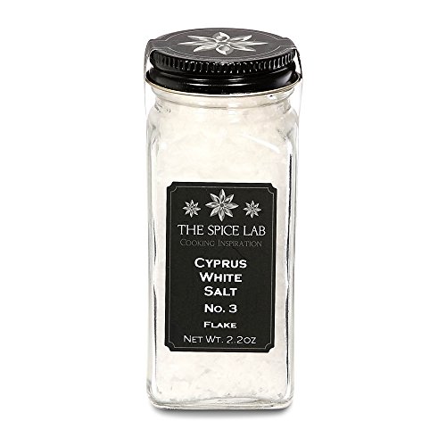 The Spice Lab Cyprus White Flake Kosher Salt - 2.2 Oz. French Jar - Perfect Flaky Sea Salt for Baking and Cooking…