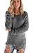 ECOWISH Women's Long Sleeve Knit Blouse Pullover Loose Tops V Neck Autumn Sweater