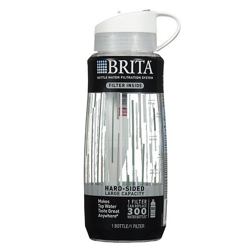 Brita Hard Sided Water Filter Bottle, Chevron, 34