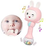 NEEDOON My Future Singer, Musical Baby Rattle and Teethers, Sing Rabbit Baby Toy with 6 Classic Songs and Light for Toddlers Infant Early Education Christmas Gift for 0-3 Years Old
