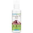 Mamaearth Onion Hair Oil | Natural & Organic Anti Hair Loss & Hair Fall Control Oil with Redensyl | for Color Treated & All Hair Types | 1.69 Fl Oz (50ml)