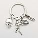 Youdiyla 60PCS Football Theme Charms Collection - Mixed Antique Silver Rugby Player Helmet Metal Alloy Pendants for Jewelry Making DIY Findings (M131)
