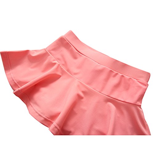 UV Sun Protective Baby Girls 2pc Swimsuit Long Sleeve Rash Guards Bathing Suit Ruffle Swimdress UPF 50+ Pink 6-12M
